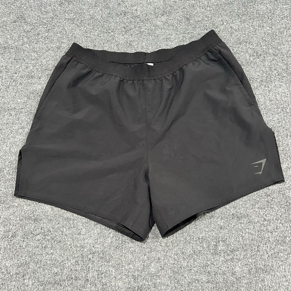 Gymshark Mens Large Black 5" Inseam Running Workout Shorts Athletic Training L